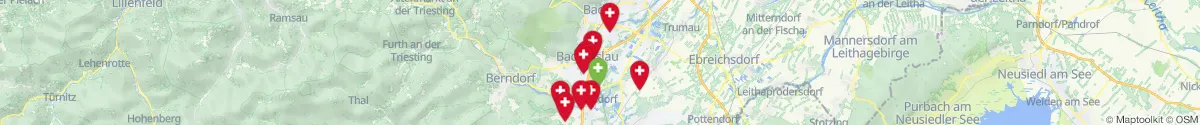 Map view for Pharmacies emergency services nearby Kottingbrunn (Baden, Niederösterreich)